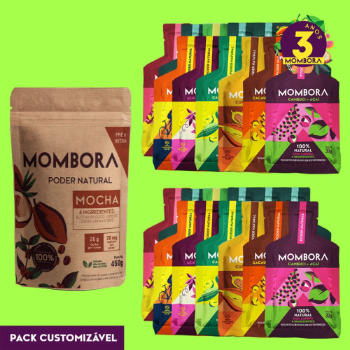 Pack customizável 24 sachês + Carbo em pó Mocha