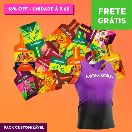 Pack Energia Brasileira: 24 sachês + Regata Woom